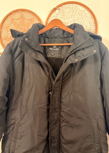 Siyah Kapüşonlu Fermuarlı Erkek Mont - Görsel 2