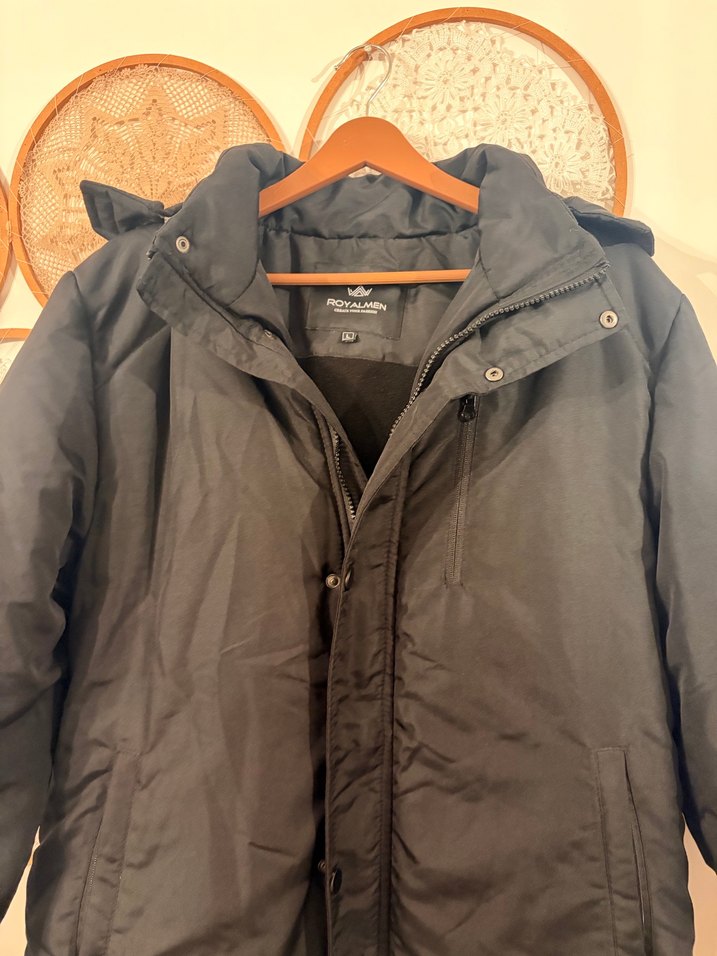 Siyah Kapüşonlu Fermuarlı Erkek Mont - Görsel 2