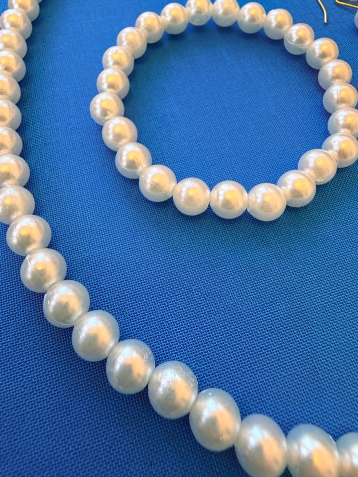 Beyaz Boncuklu Minimalist Kolye Seti - Görsel 4