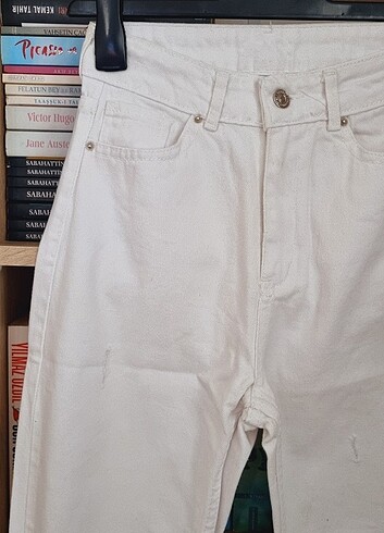 xs Beden beyaz Renk Beyaz jean