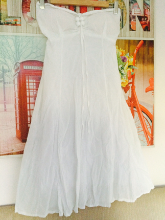 36 Beden beyaz Renk Beyaz elbise 