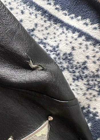 Nakışlı Deri Ceket - Görsel 8