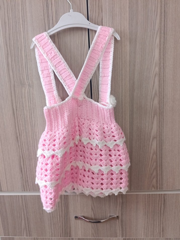 Dantel İşlemeli Pembe Bebek Tulum - Görsel 3