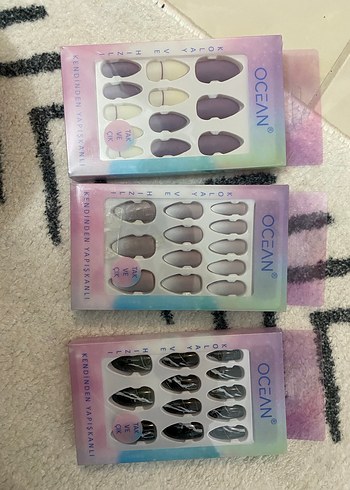 Pastel Renkli Kendinden Yapışkanlı Tırnak Süsü - Görsel 2