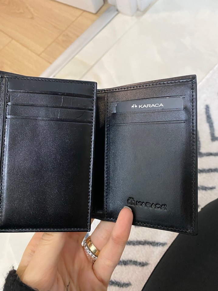 Karaca Siyah Deri Erkek Cüzdan - Görsel 2