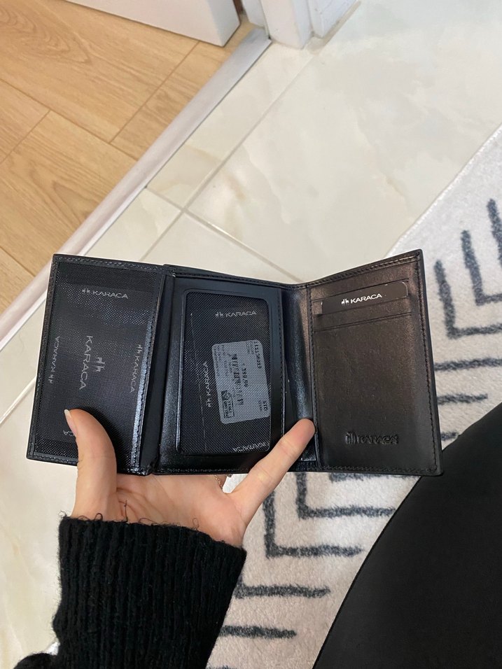 Karaca Siyah Deri Erkek Cüzdan - Görsel 3