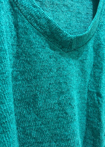 Turkuaz Kadın Triko Uzun Kollu Kazak - Görsel 3