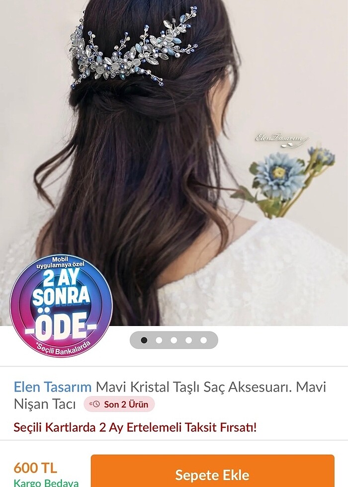 Gelin saç aksesuarı - Görsel 5