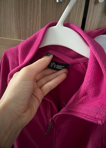 Pembe Fermuarlı Polar Ceket - Görsel 3