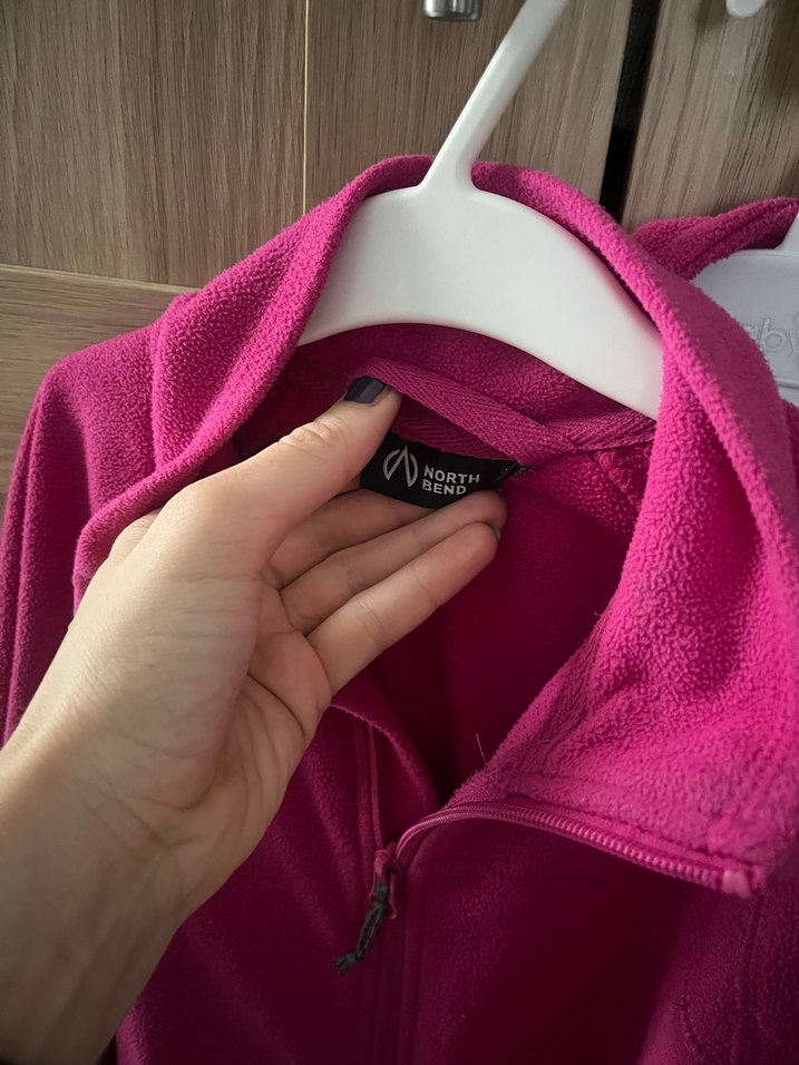 Pembe Fermuarlı Polar Ceket - Görsel 3