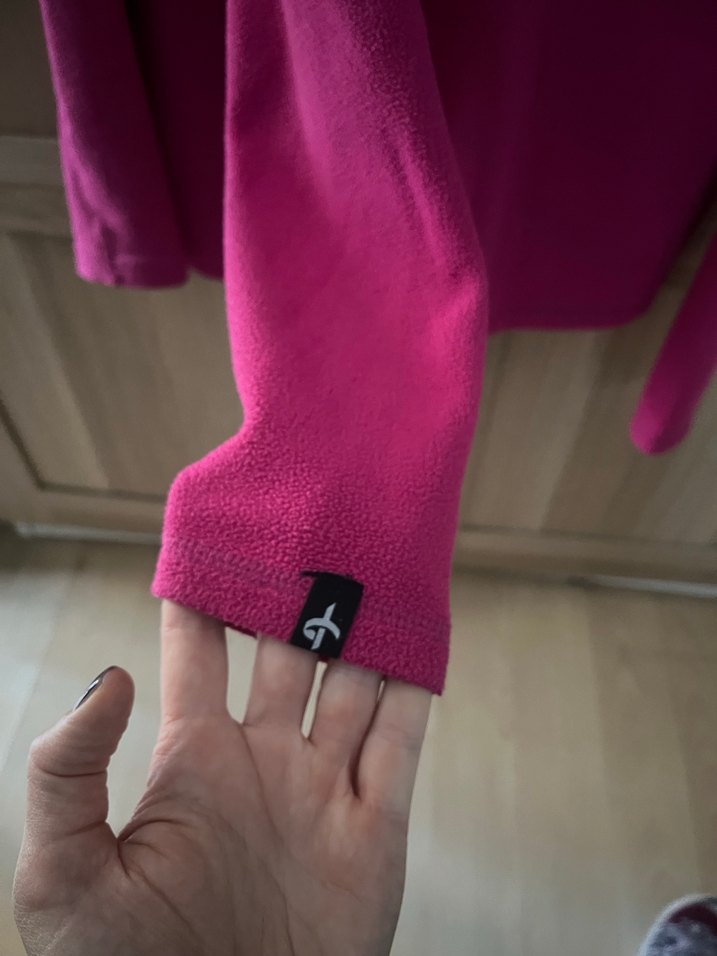 Pembe Fermuarlı Polar Ceket - Görsel 5