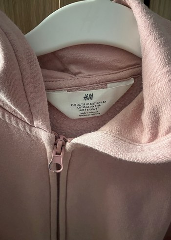Kız Çocuk Pembe Kapüşonlu Fermuarlı Sweatshirt - Görsel 2