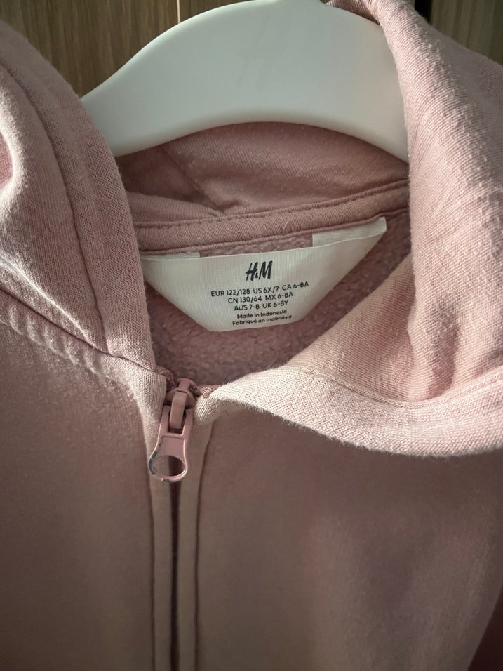 Kız Çocuk Pembe Kapüşonlu Fermuarlı Sweatshirt - Görsel 2