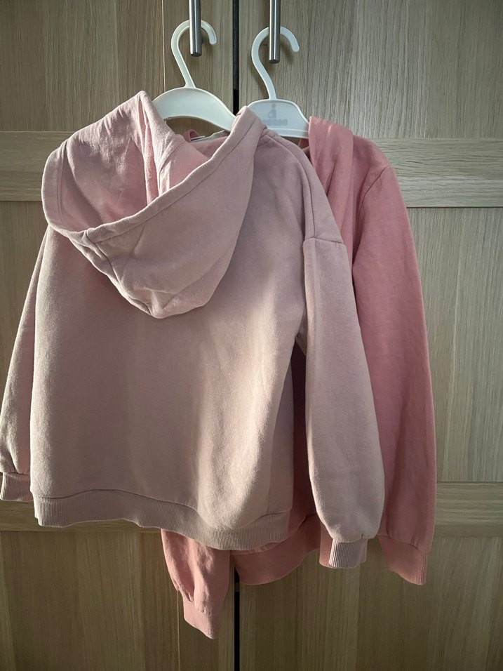 Kız Çocuk Pembe Kapüşonlu Fermuarlı Sweatshirt - Görsel 4