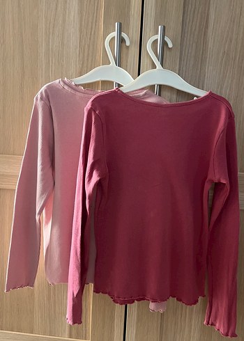 Kız Çocuk Pembe Uzun Kollu tshirt - Görsel 2