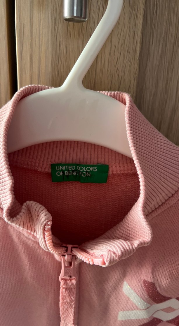 Kız Çocuk Pembe Fermuarlı Hirka - Görsel 3