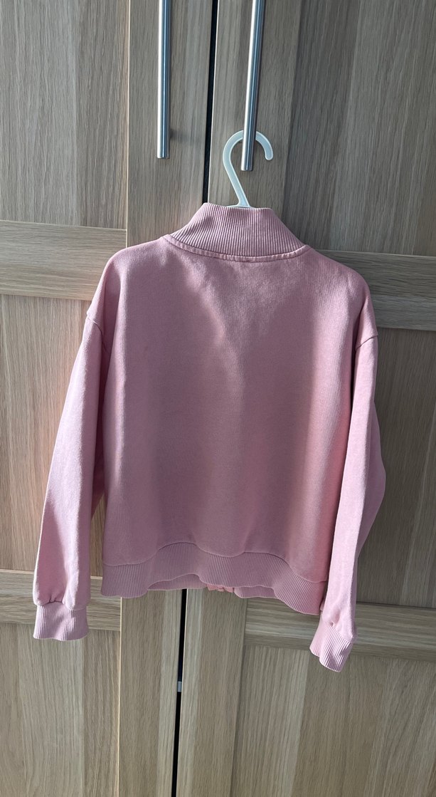 Kız Çocuk Pembe Fermuarlı Hirka - Görsel 4