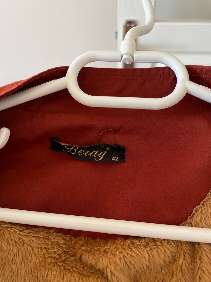 Kahverengi Süet Kadın Kış Montu - Görsel 2