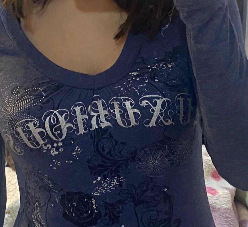 Shein y2k goth bluz - Görsel 3