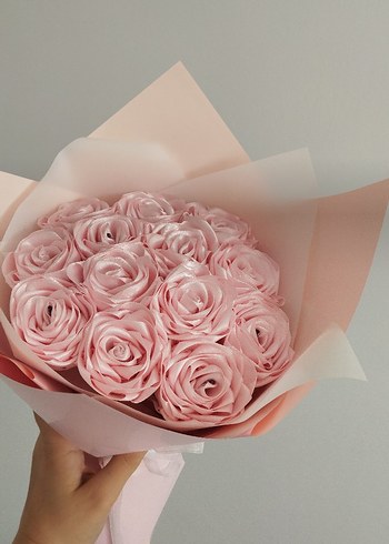 Beden Pastel Pembe Gül Buketi