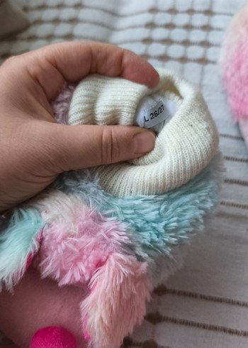 Renkli Kız Çocuk Panduf - Görsel 3