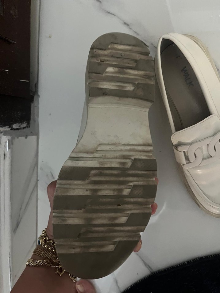 Bej Tokalı Kadın Loafer Blok Topuklu - Görsel 3