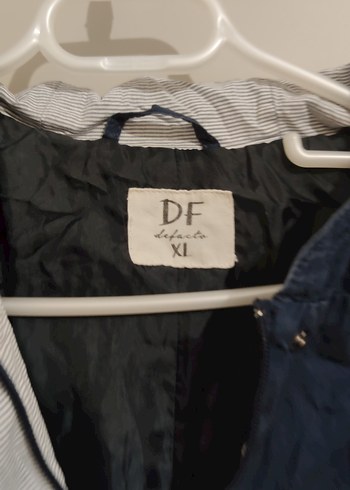 Düğmeli Lacivert Midi Denim Kadın Ceket - Görsel 2