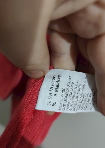 Pembe V Yaka Kısa Kollu Kadın Tişört - Görsel 4