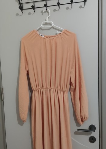 Bej Kadın Uzun Kollu Pilili Elbise - Görsel 2