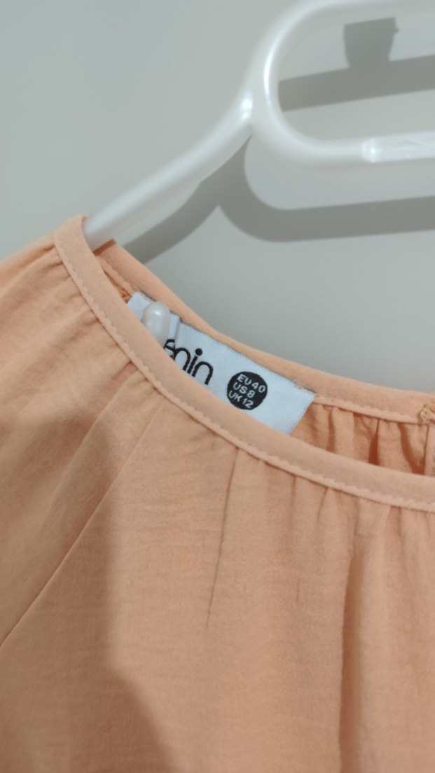 Bej Kadın Uzun Kollu Pilili Elbise - Görsel 3