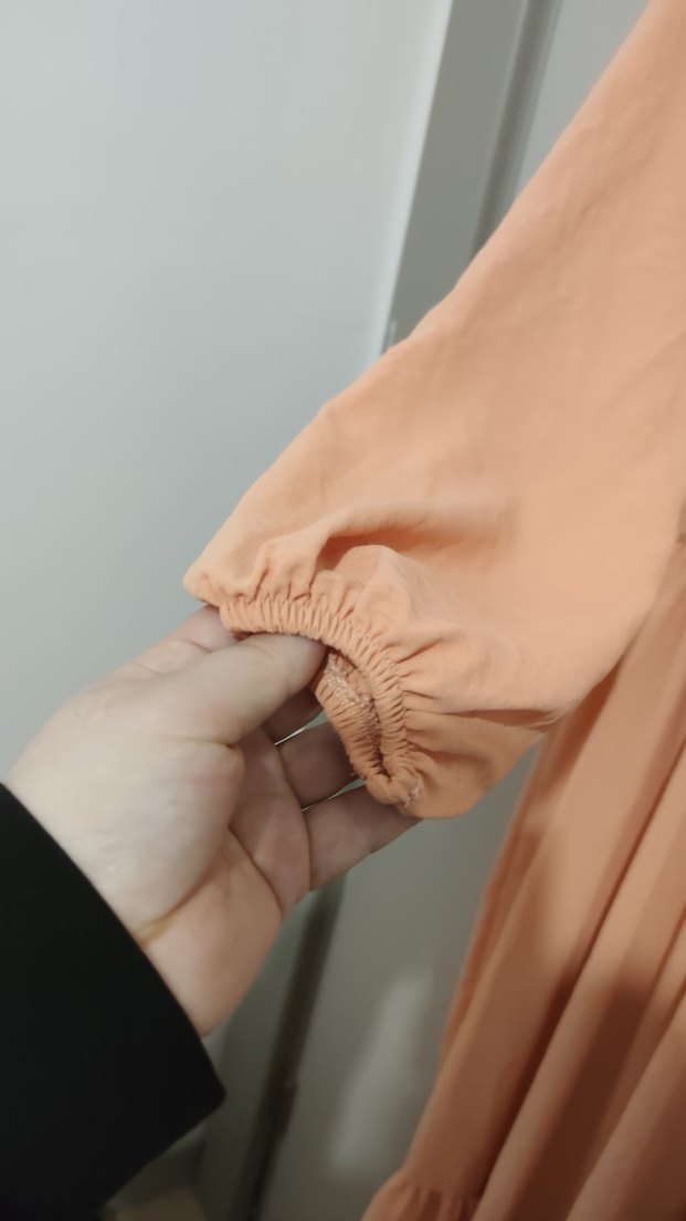 Bej Kadın Uzun Kollu Pilili Elbise - Görsel 4