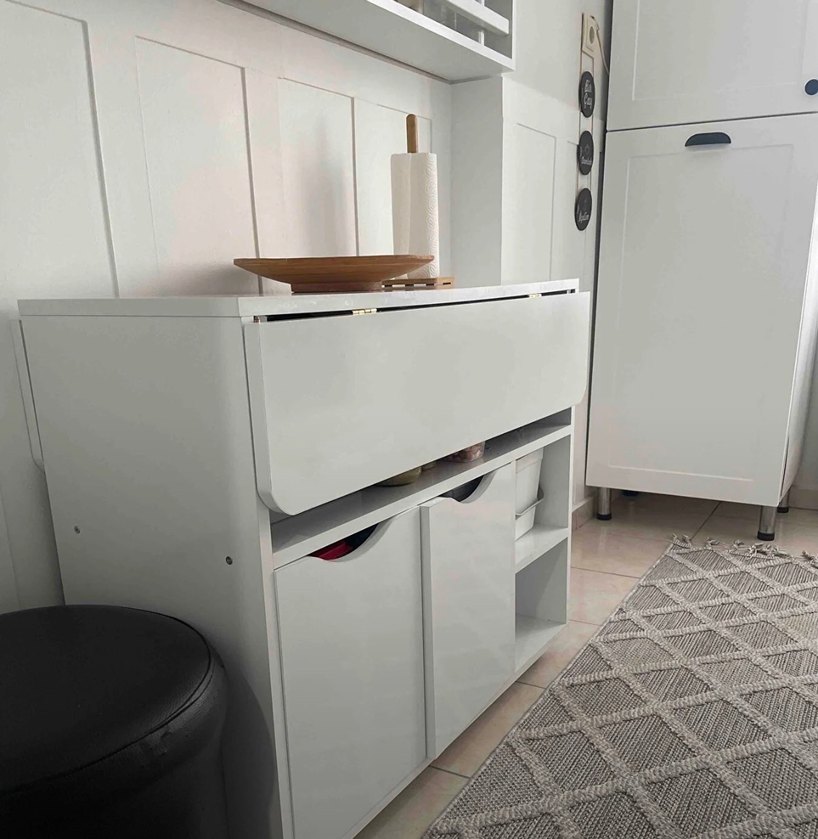 Beyaz Katlanabilir Mutfak Masası - Görsel 2