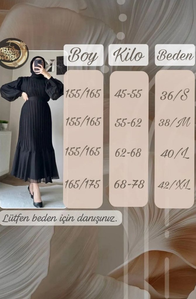 Siyah Uzun Piliseli Gotik Elbise - Görsel 3