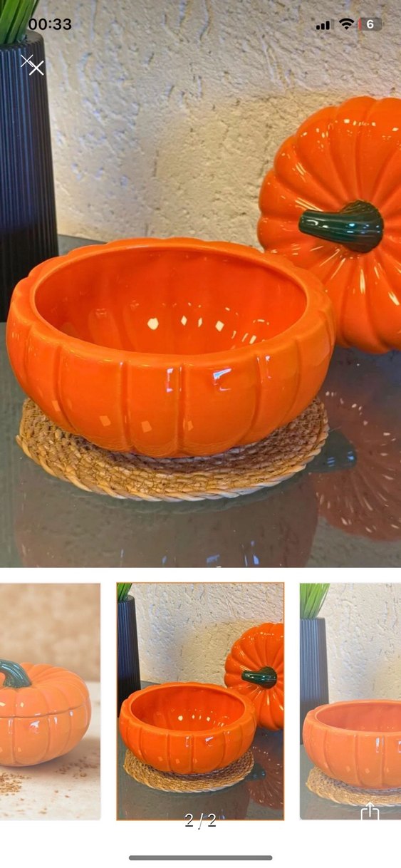 Dekoratif Balkabağı kase - Görsel 2