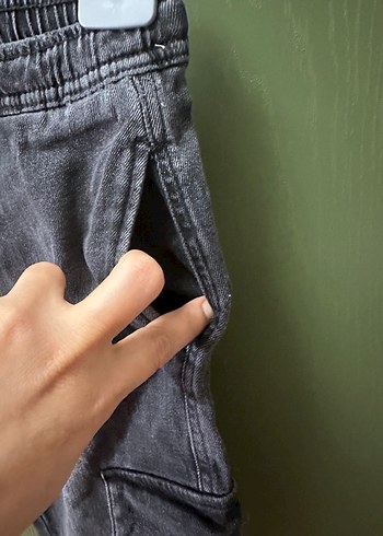 Gri Erkek Çocuk Bol Kesim Kot Pantolon - Görsel 3