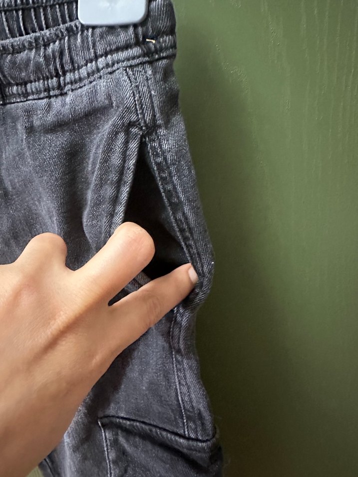 Gri Erkek Çocuk Bol Kesim Kot Pantolon - Görsel 3