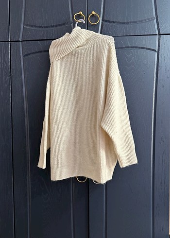 Beyaz Boğazlı Triko Kadın Kazak - Görsel 5