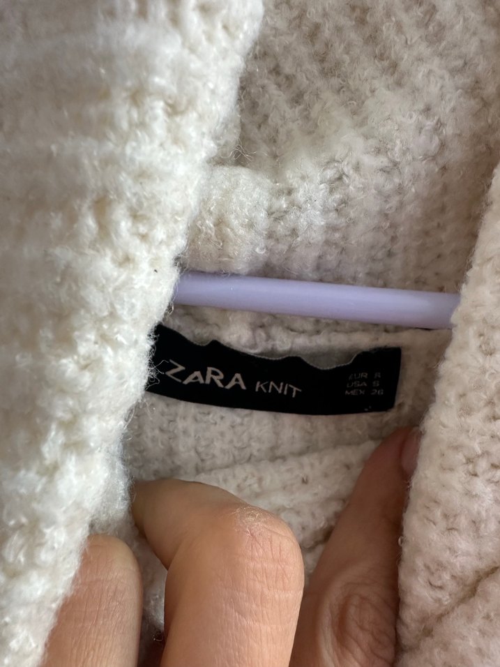 Beyaz Boğazlı Triko Kadın Kazak - Görsel 4