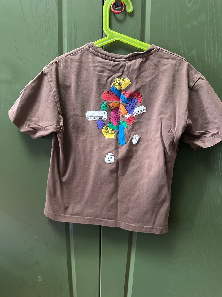 Düğmeli Baskılı Kahverengi Erkek Tişört - Görsel 4