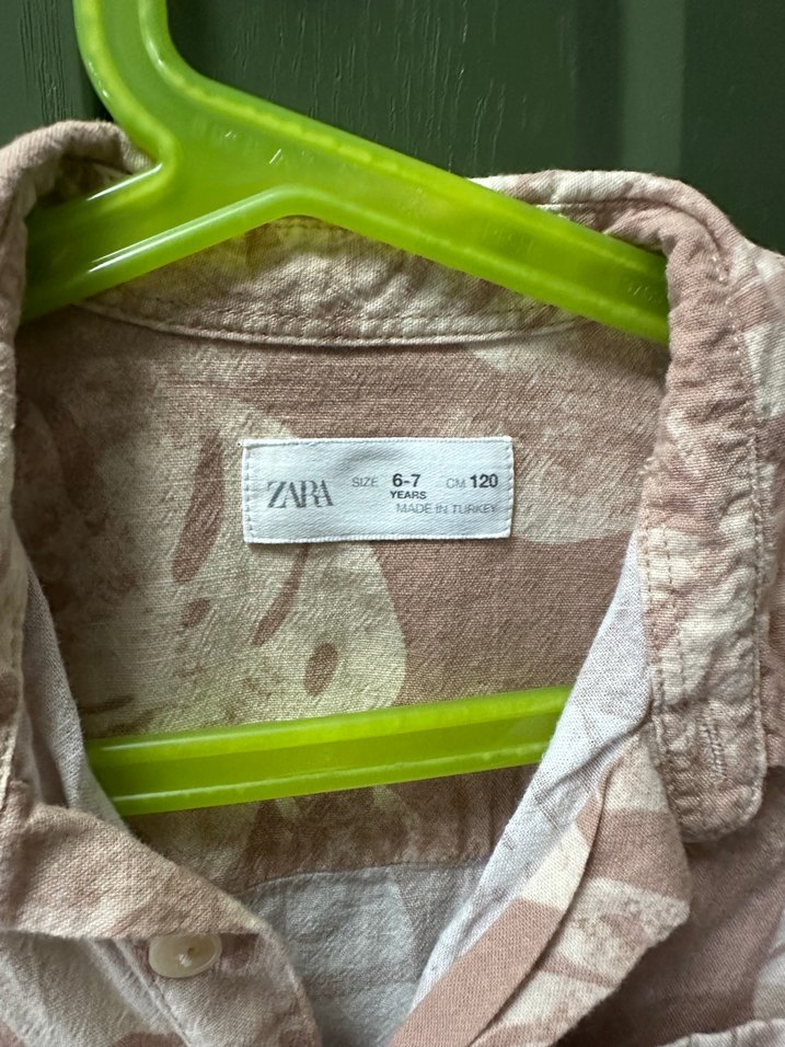 Erkek Çocuk Kısa Kollu Bej Keten Gömlek - Görsel 2