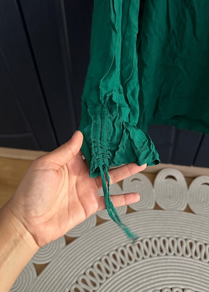 Büzgülü detay bluz - Görsel 4