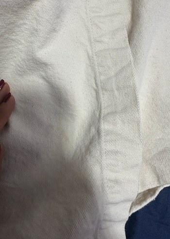 Düğmeli Beyaz Keten Hamile Mini Şort - Görsel 6