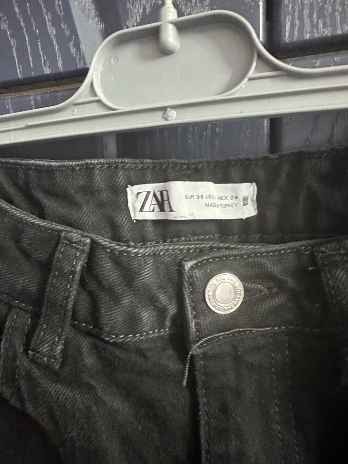 Kadın Siyah Bol Kesim Midi Kot Pantolon - Görsel 2