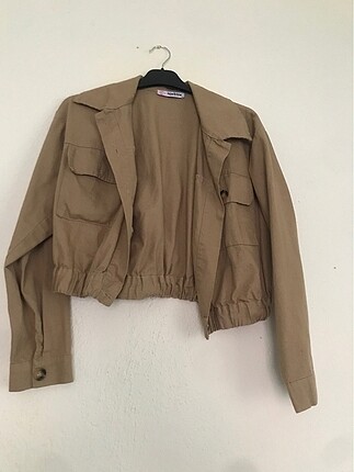 Crop ceket