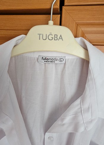 Pamuklu Beyaz mavi çizgili elbise - Görsel 3