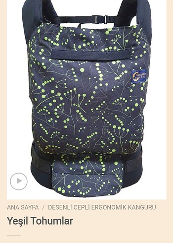 babalin baby Desenli cepli ergonomik kanguru - Görsel 2