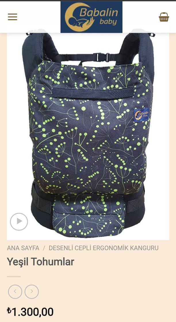 babalin baby Desenli cepli ergonomik kanguru - Görsel 2