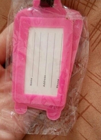 Diğer Pempe renkli bavul şeklinde bagaj etiketi