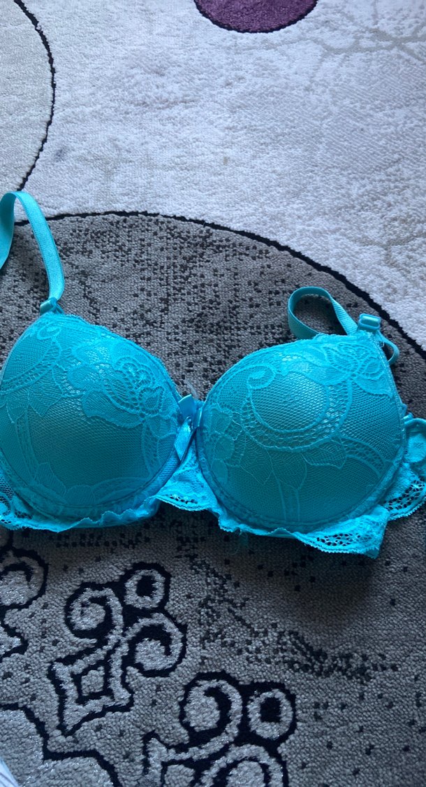 Turkuaz Bohem Tarzı Dantelli Sütyen - Görsel 2