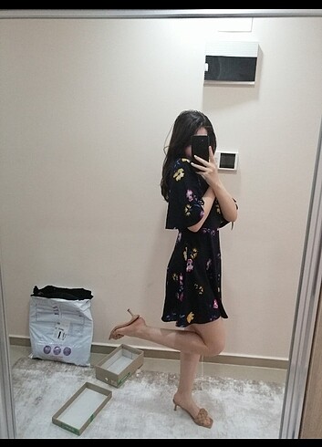 Mango Mango Çiçek Desenli Mini Elbise